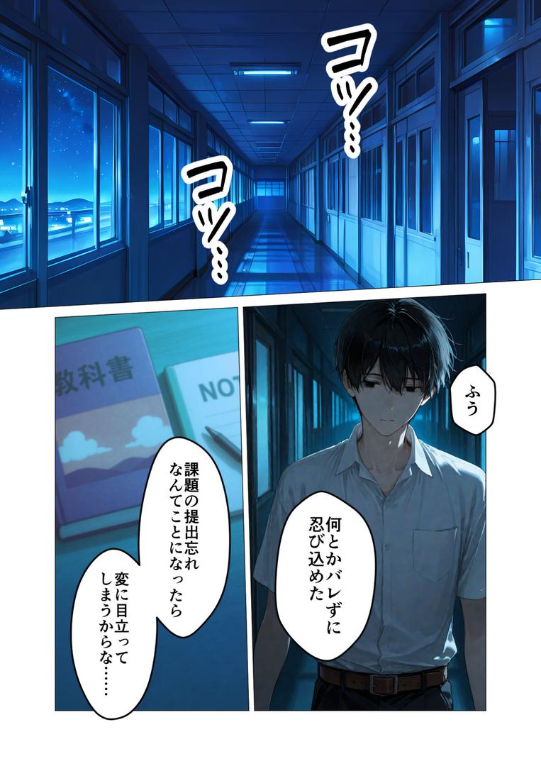 s594allud01493｜月の女神は僕だけに微笑む 第1話 〜眠らない教室で始まる僕らの関係〜 モザイク版｜ラビットフット｜フル漫画