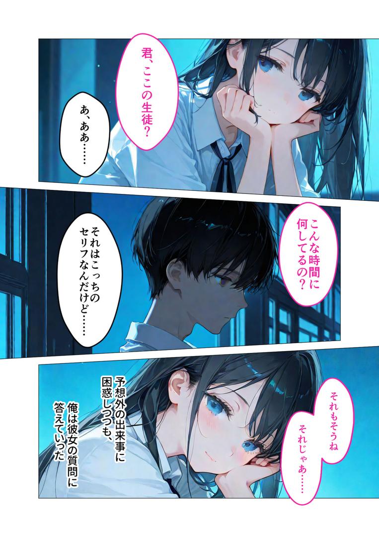 s594allud01493｜月の女神は僕だけに微笑む 第1話 〜眠らない教室で始まる僕らの関係〜 モザイク版｜ラビットフット｜フル漫画