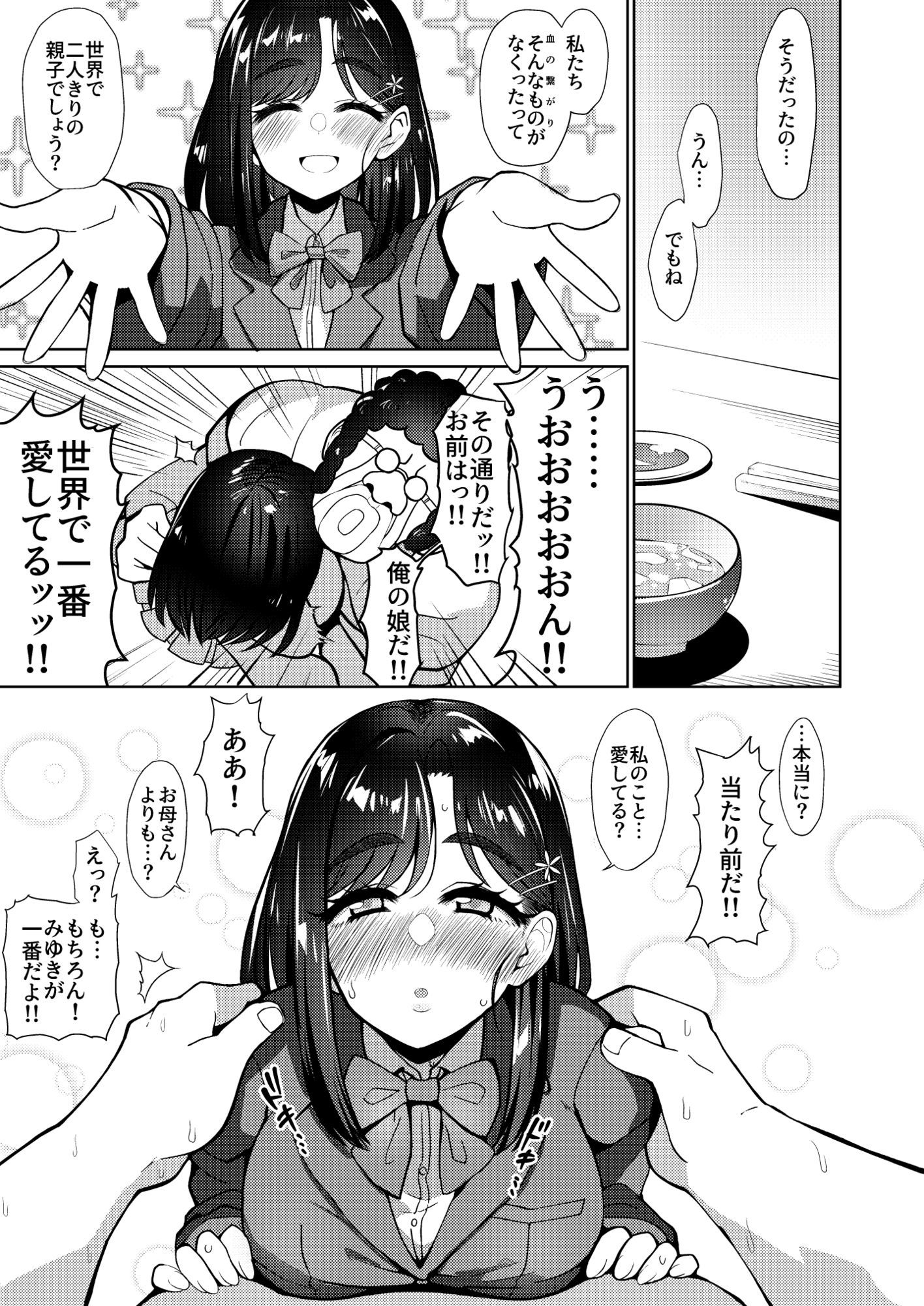 d_500360｜男手ひとつで育て上げた容姿端麗×頭脳明晰×性欲激強などスケベ爆乳ファザコン娘と生ハメ中出し近親相姦しちゃう話。｜ケンタロー｜エロ同人